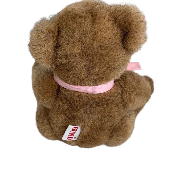 Vintage Gund Teddy Bear 1982 Brown Plush  9.5"  Fully Jointed EUC - Picture 6 of 9